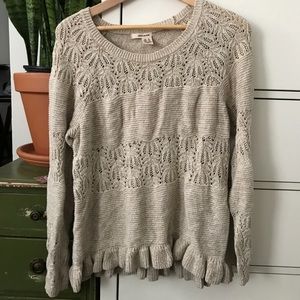 DKNY Light Crotchet Sweater XL